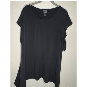 Clara Sunwoo tunic tie-sleeve top black large